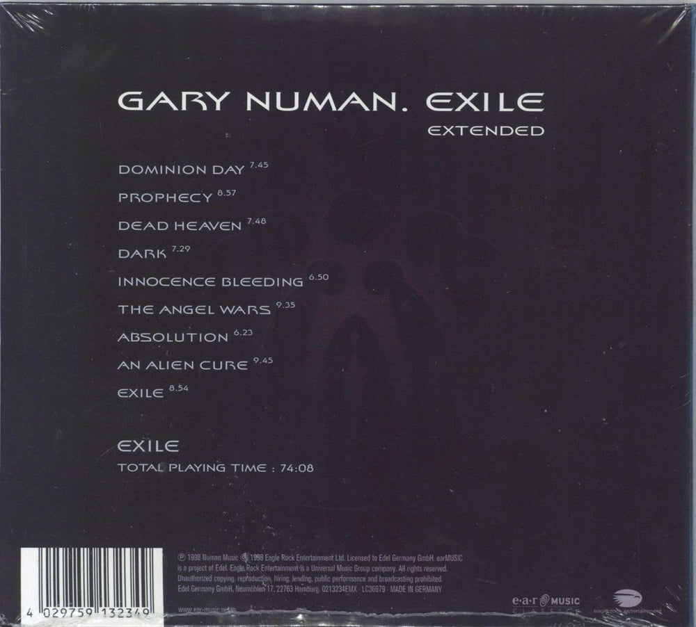 Gary Numan Exile - Extended - Sealed German CD album (CDLP) 4029759132349