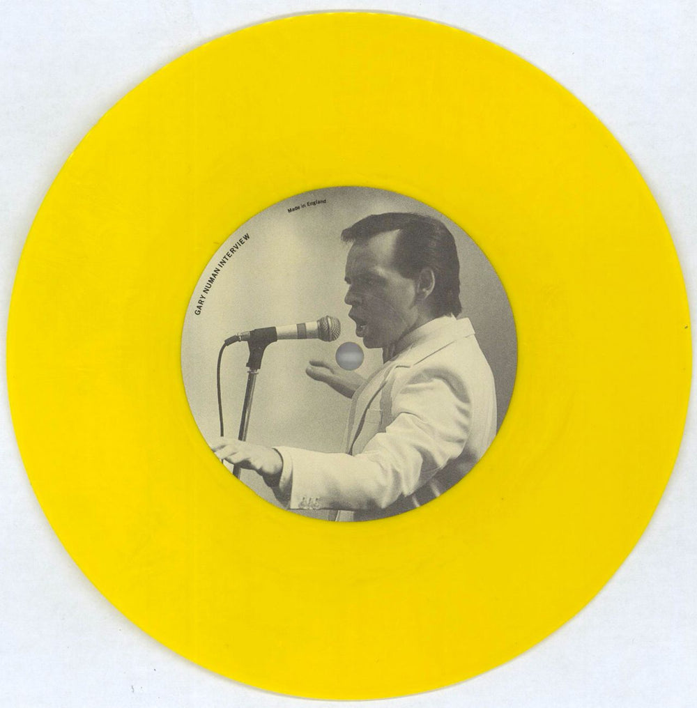 Gary Numan Interview - Yellow Vinyl UK 7" vinyl single (7 inch record / 45) NUMAN7