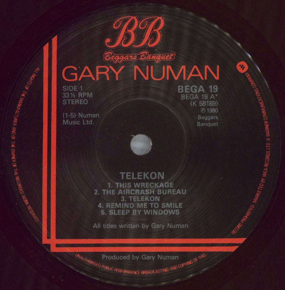 Gary Numan Telekon + 7" + Merch Insert - Red - Shrink UK vinyl LP album (LP record) NUMLPTE825226