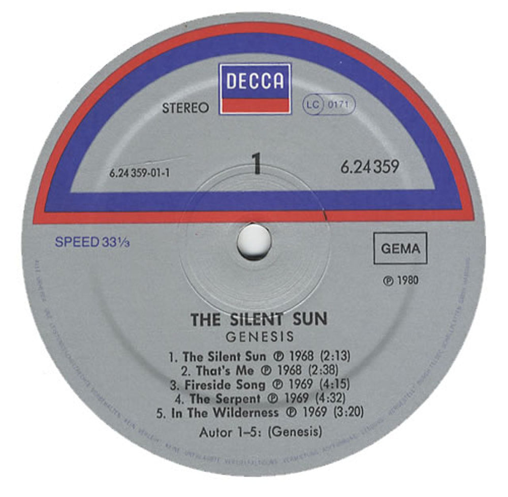 Genesis The Silent Sun - EX German vinyl LP album (LP record) GENLPTH428808