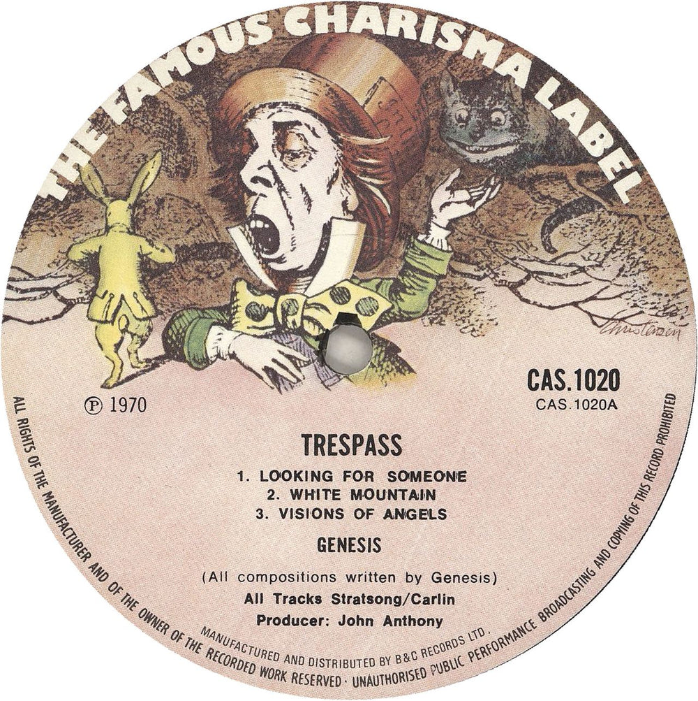 Genesis Trespass - 2nd - Smooth + Insert - EX UK vinyl LP album (LP record) GENLPTR742568