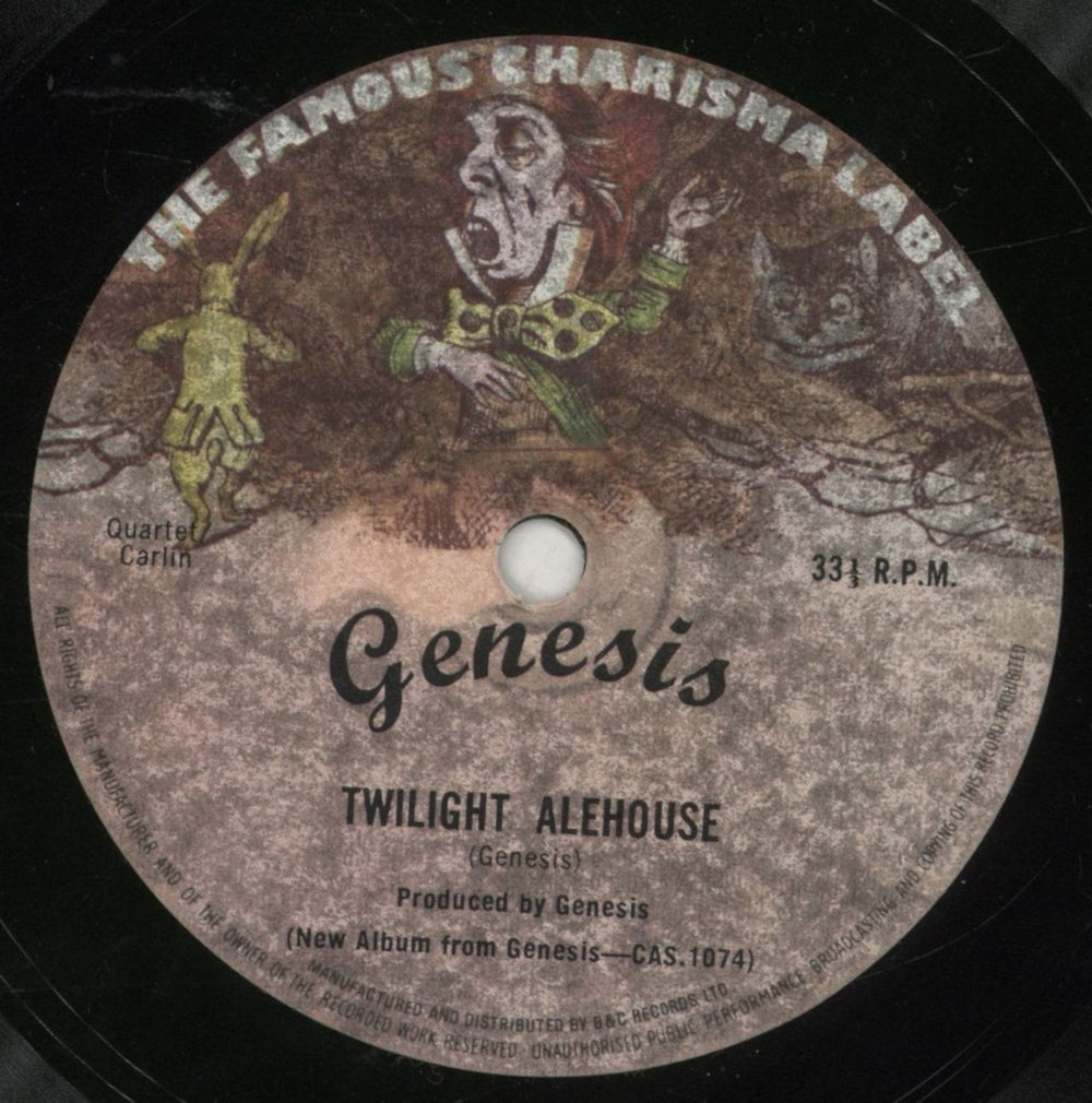 Genesis Twilight Alehouse + Envelope UK 7" vinyl single (7 inch record / 45) FLEXI