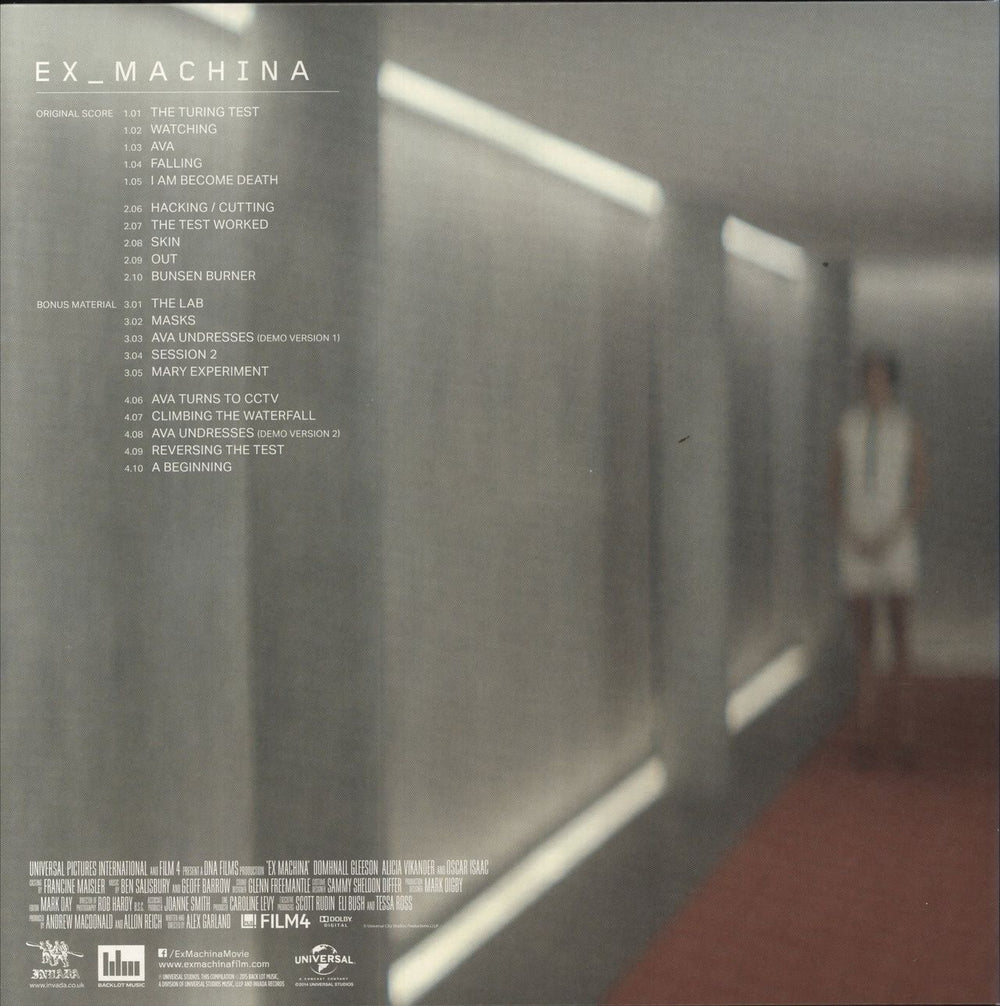 Geoff Barrow Ex_Machina (Original Motion Picture Soundtrack) - Frosted Clear & Blue Splatter UK 2-LP vinyl record set (Double LP Album)