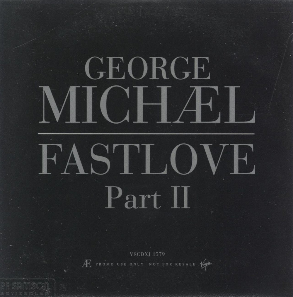 George Michael Fastlove Part II UK Promo CD single (CD5 / 5") VSCDXJ1579