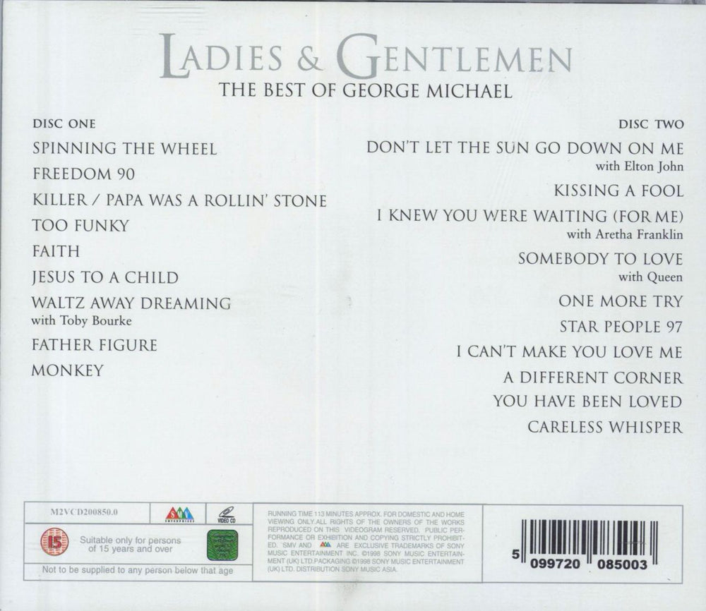 George Michael Ladies & Gentlemen Taiwanese Video CD