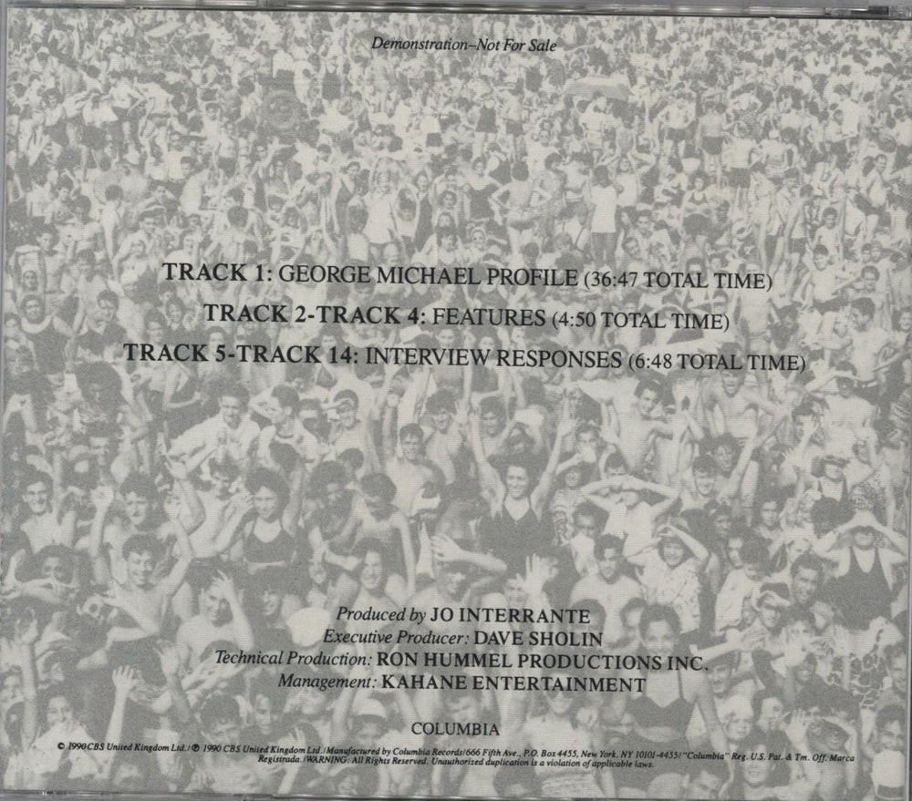 George Michael Listen Without Prejudice - An Interview With George Michael US Promo CD album (CDLP) 4988011303944