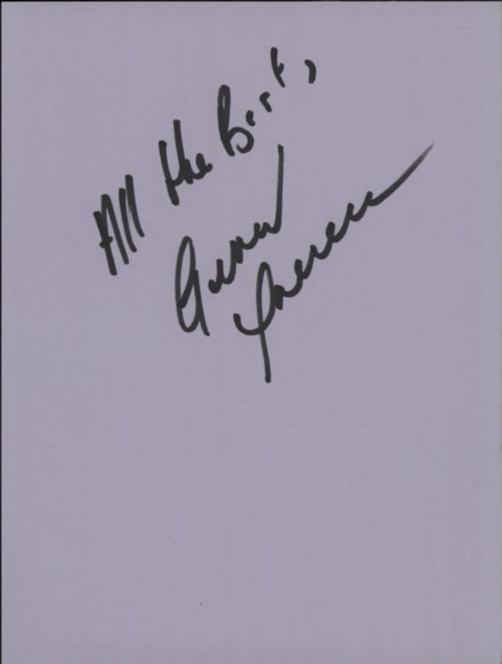 Gerard Presencer Page From An Autograph Book UK memorabilia AUTOGRAPH