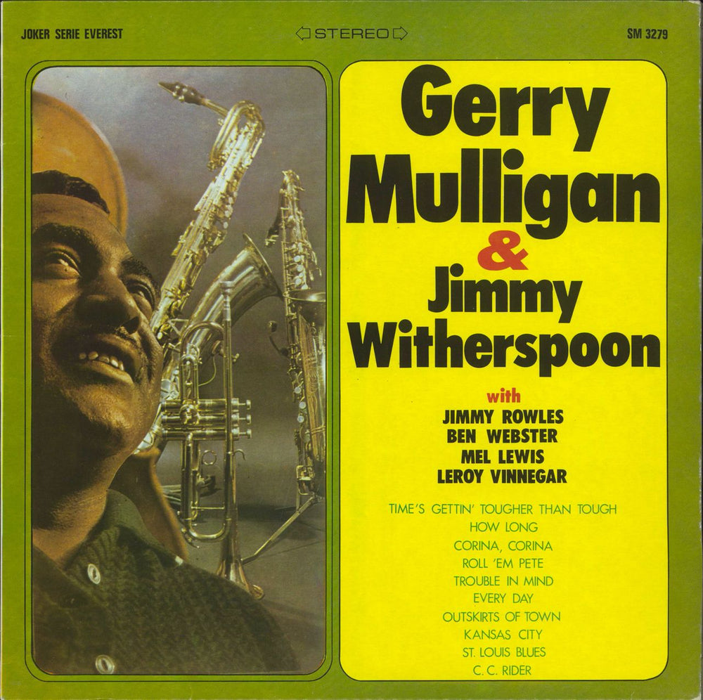 Gerry Mulligan Gerry Mulligan & Jimmy Witherspoon Italian vinyl LP album (LP record) SM3279