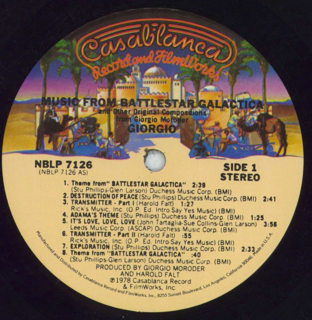 Giorgio Moroder Music From "Battlestar Galactica" And Other Original Compositions US vinyl LP album (LP record) GIOLPMU818294