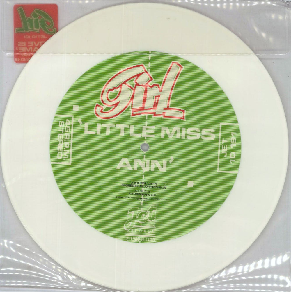 Girl Love Is A Game - White Vinyl - Hype Stickered UK 10" vinyl single (10 inch record)
