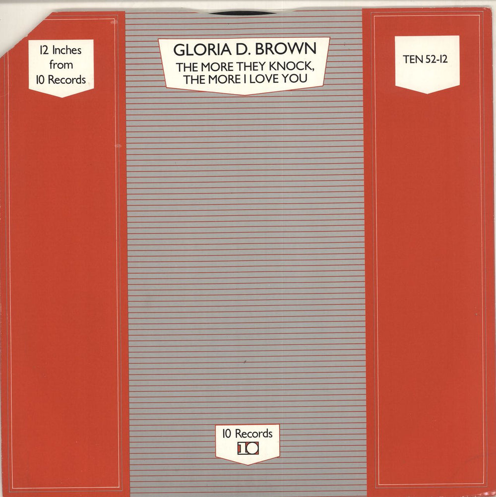 Gloria D. Brown The More They Knock The More I Love You UK 12" vinyl single (12 inch record / Maxi-single)