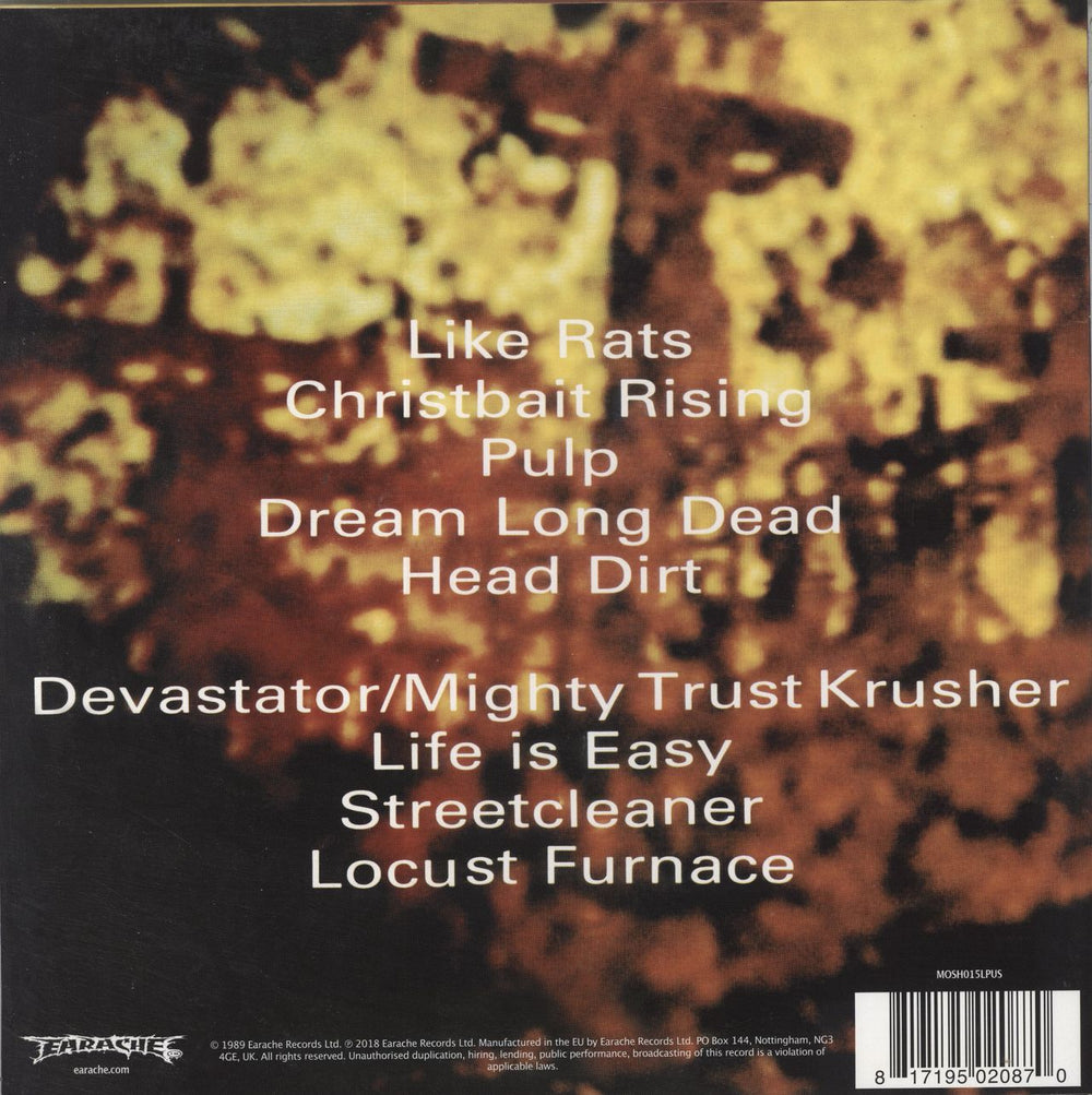 Godflesh Streetcleaner - Orange Vinyl UK vinyl LP album (LP record)