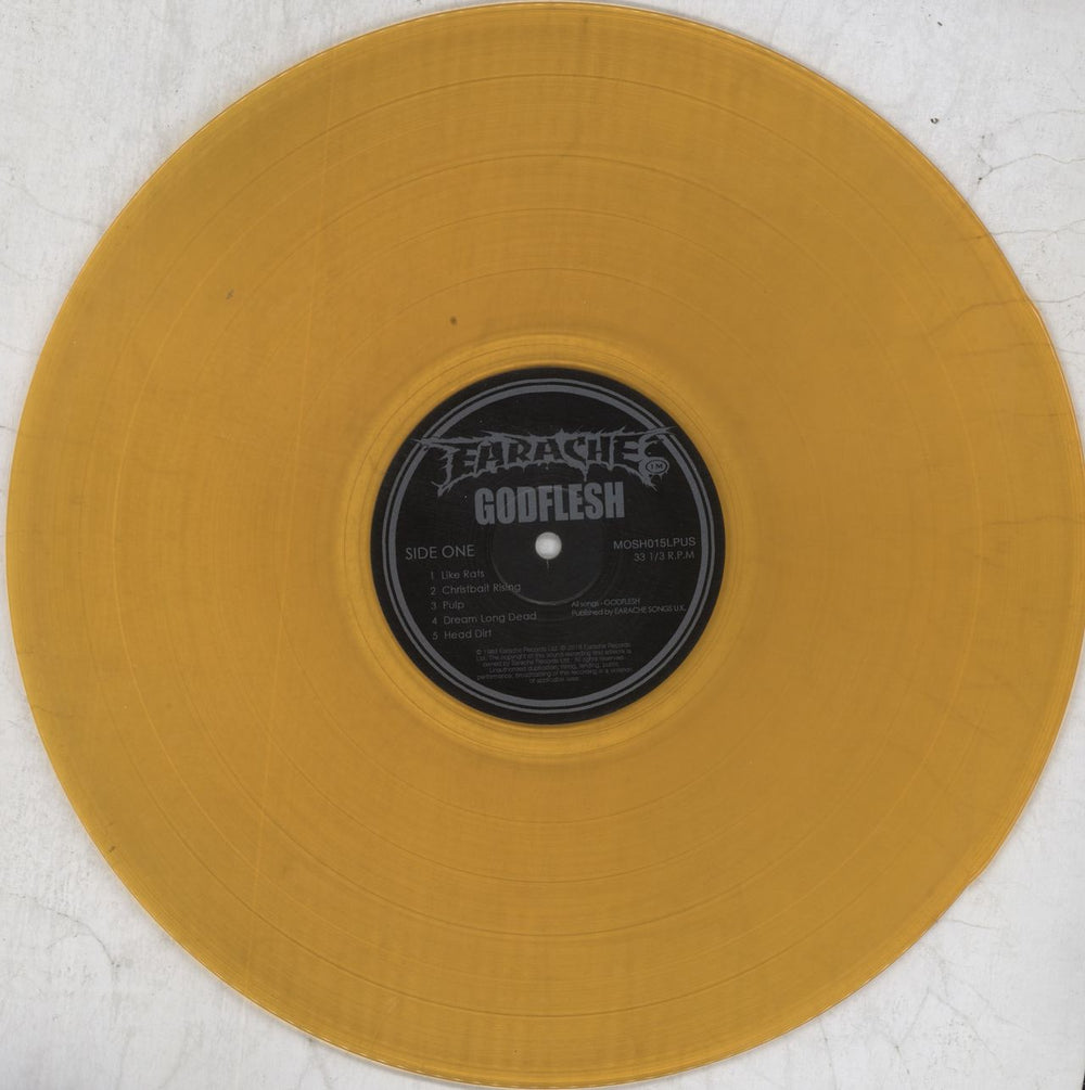 Godflesh Streetcleaner - Orange Vinyl UK vinyl LP album (LP record) GA5LPST824371