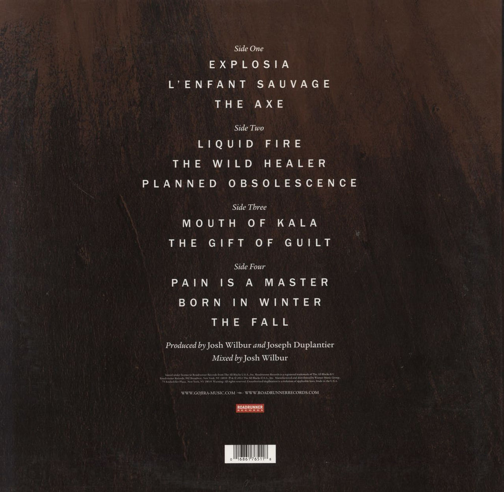 Gojira L'Enfant Sauvage - Orange Vinyl US 2-LP vinyl record set (Double LP Album) 016861765118