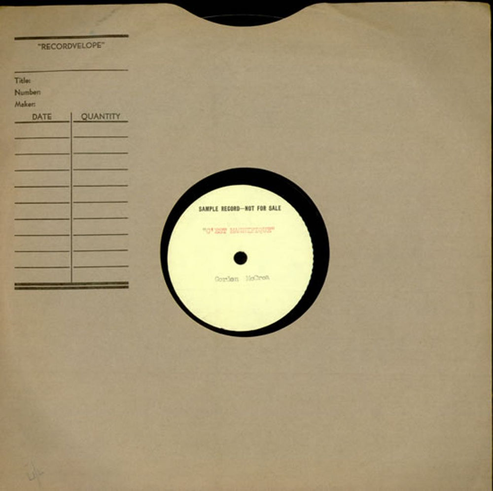 Gordon MacRae C'Est Magnifique UK acetate ACETATE