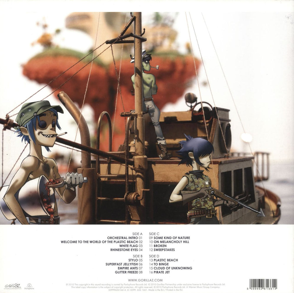 Gorillaz Plastic Beach - 2nd - 180gram Vinyl UK 2-LP vinyl record set (Double LP Album) 5099962616614