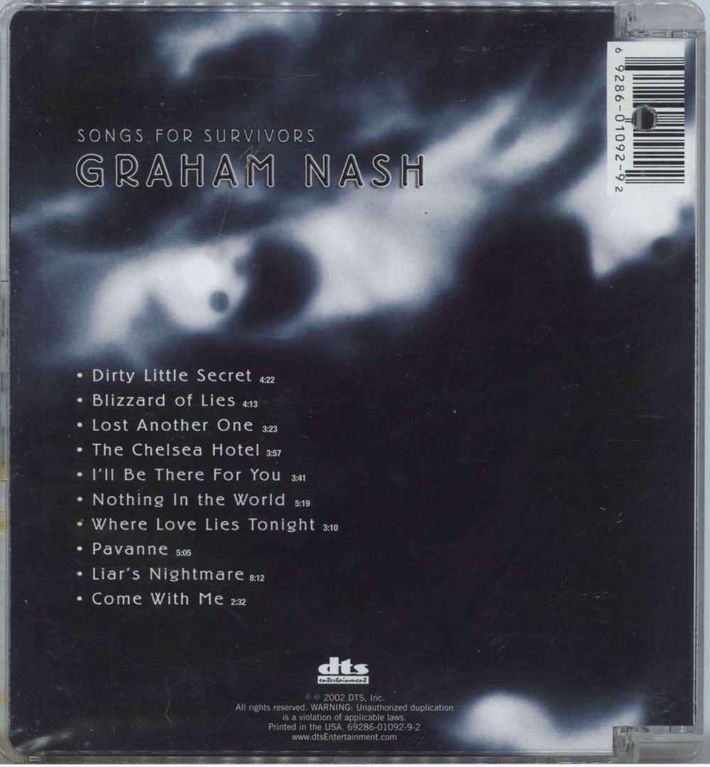 Graham Nash Songs for Survivors US DVD-Audio disc 692860109292