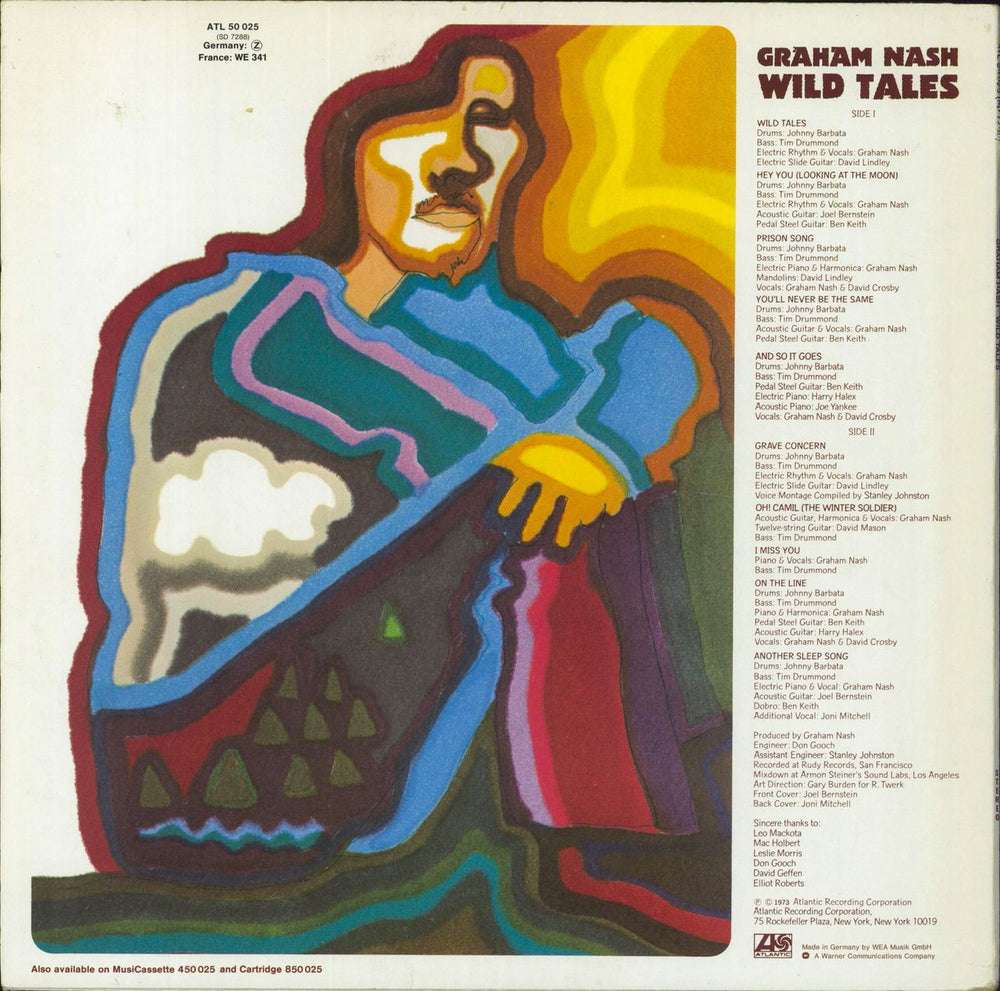 Graham Nash Wild Tales German vinyl LP album (LP record)