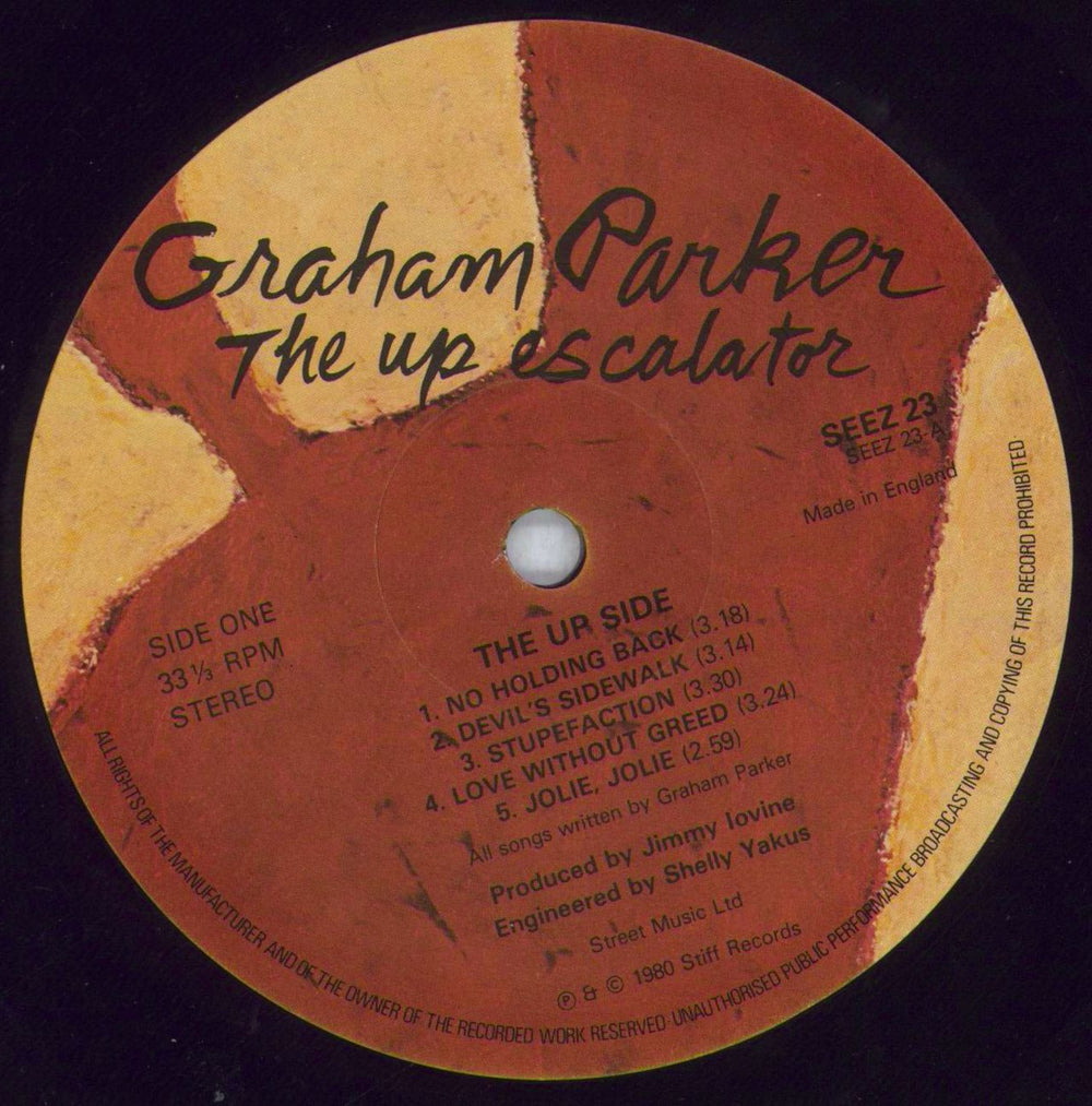 Graham Parker The Up Escalator - stickered shrink UK vinyl LP album (LP record) GRPLPTH821246