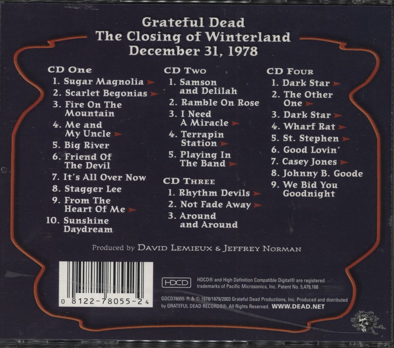 Grateful Dead The Closing Of Winterland US 4-CD set — RareVinyl.com