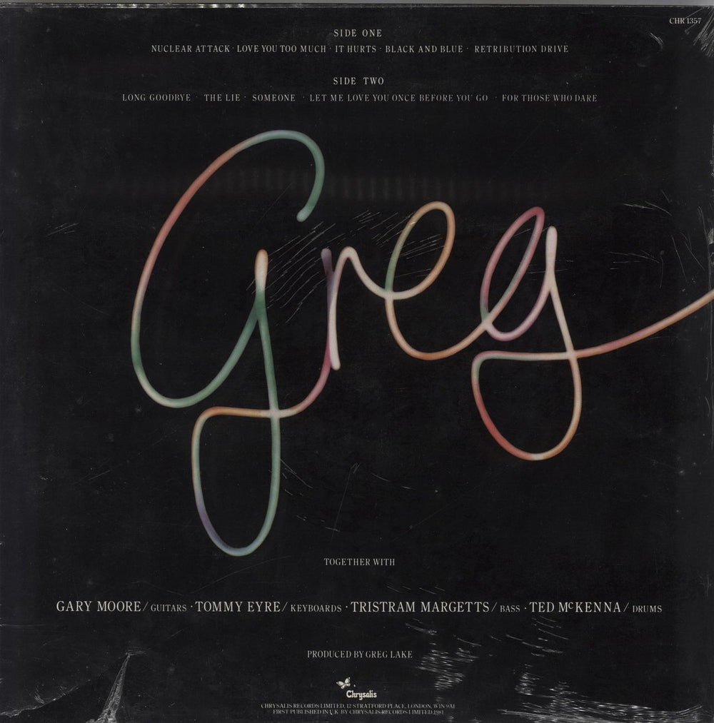 Greg Lake Greg Lake - Sealed UK vinyl LP album (LP record)