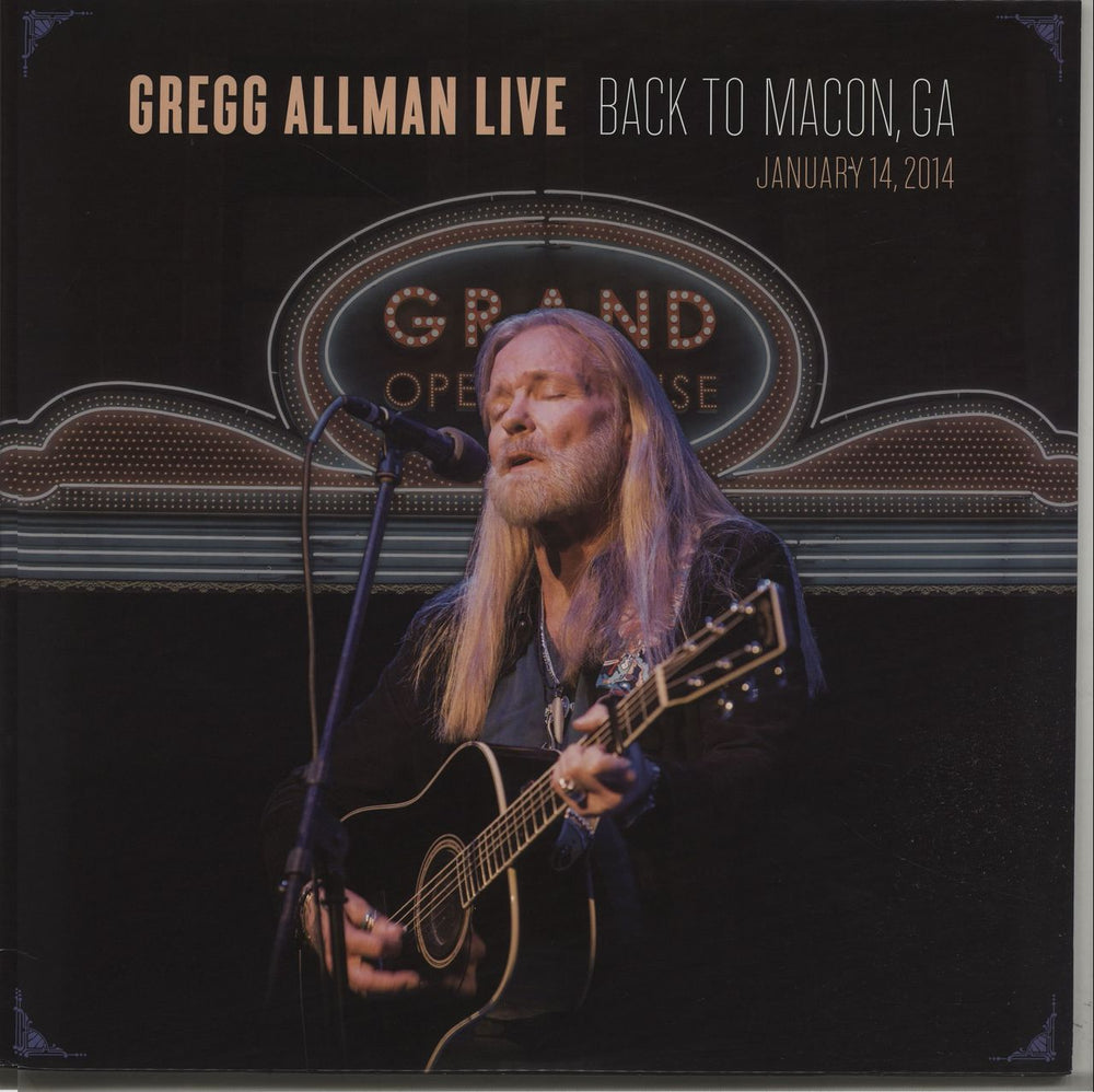 Gregg Allman Back To Macon, Ga UK 2-LP vinyl record set (Double LP Album) 0888072377066