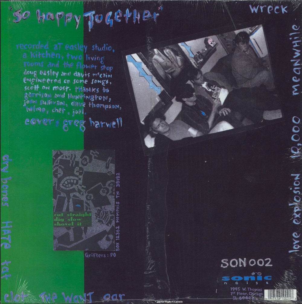 Grifters So Happy Together - Green Vinyl + Shrink US vinyl LP album (LP record) 017538100218