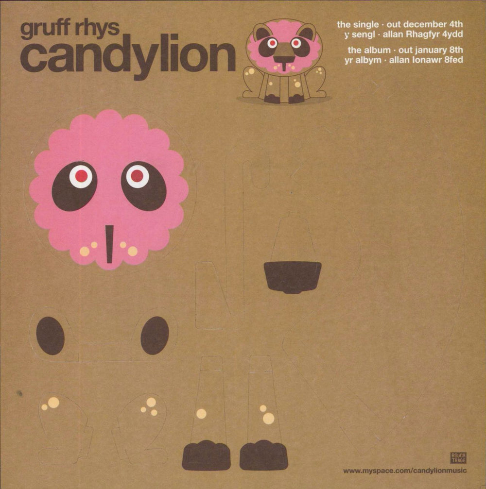 Gruff Rhys Candylion UK 7" vinyl single (7 inch record / 45)