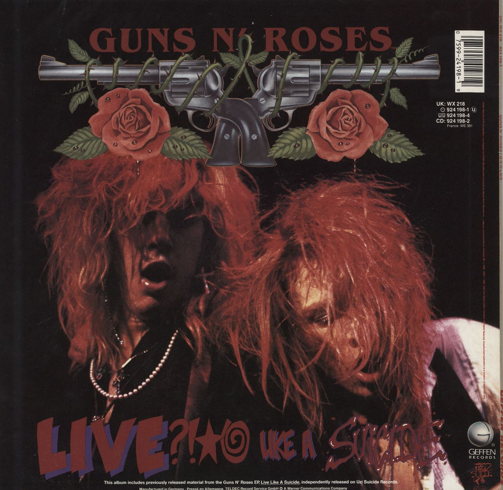 Guns N Roses GN'R Lies - 1st Uncensored Sleeve - Double Stickered UK vinyl LP album (LP record) 075992419819