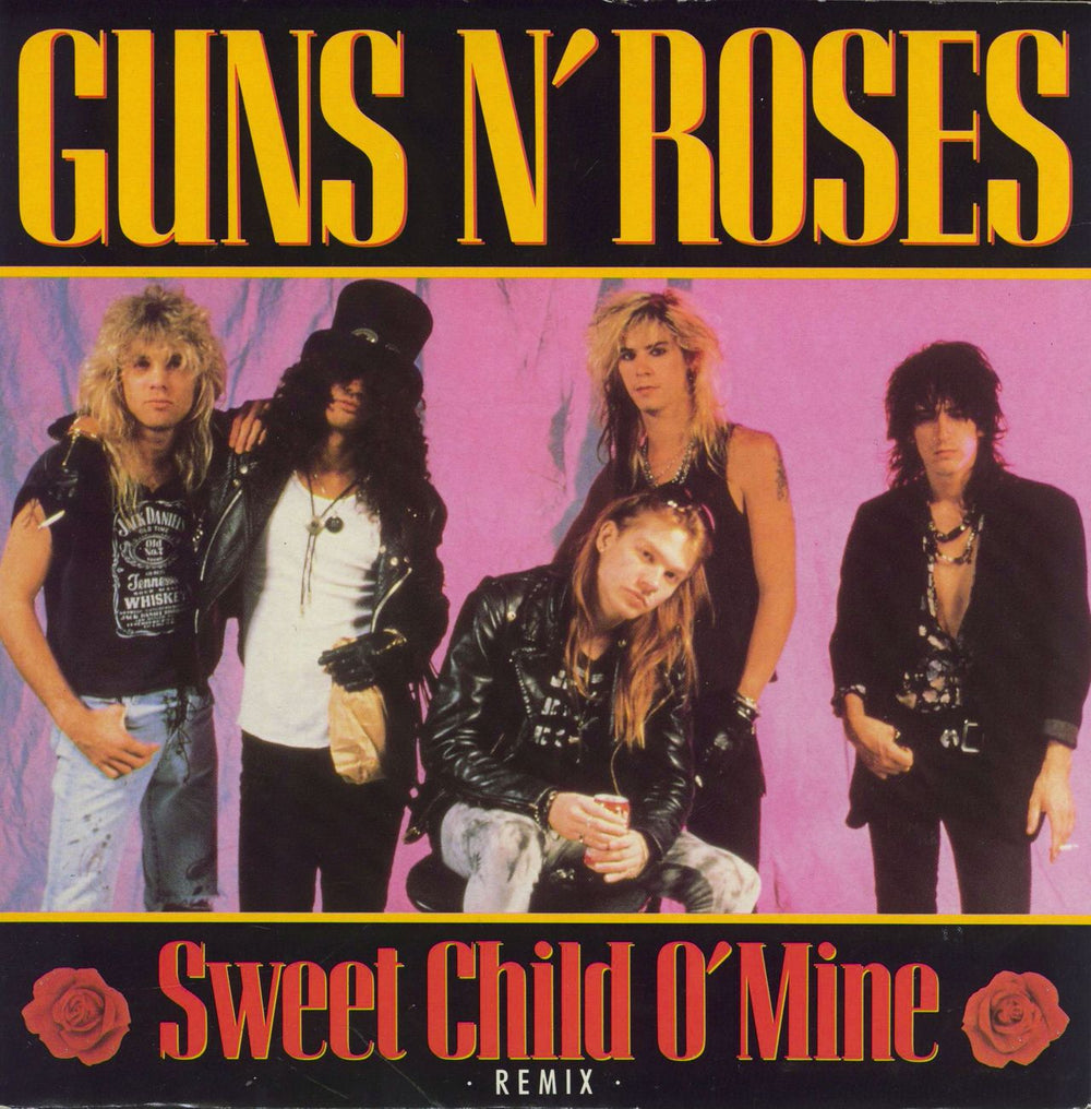 Guns N Roses Sweet Child O' Mine + Tattoo UK 7" vinyl single (7 inch record / 45) GEF55W