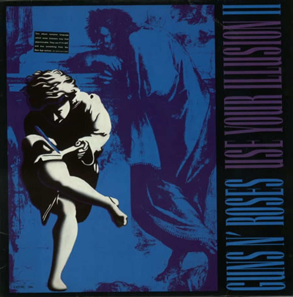 Guns N Roses Use Your Illusion I & II - Stickered UK 4-LP vinyl album record set GNR4LUS525454