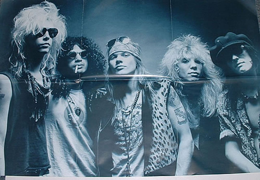 Guns N Roses Welcome To The Jungle - Poster sleeve UK 12" vinyl single (12 inch record / Maxi-single) GNR12WE00655