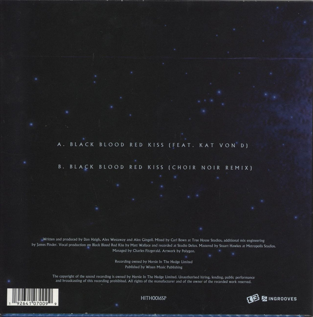 Gunship Black Blood Red Kiss - Clear & Red Vinyl UK 7" vinyl single (7 inch record / 45) 192641070099