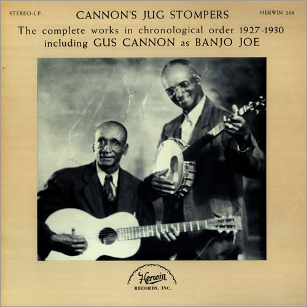 Gus Cannon Cannon's Jug Stompers US 2-LP vinyl record set (Double LP Album) HERWIN208