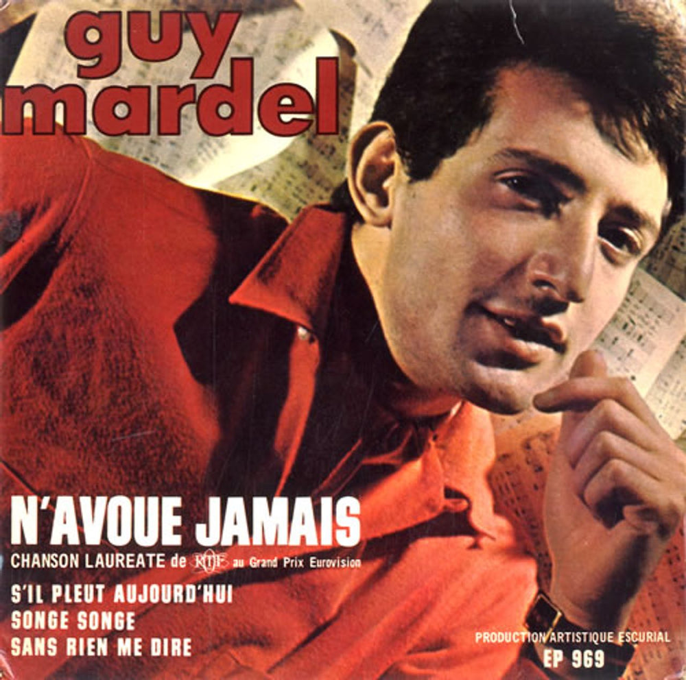 Guy Mardel N'Avoue Jamais French Promo 7" vinyl single (7 inch record / 45) EP969