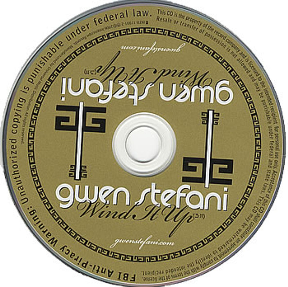 Gwen Stefani Wind It Up US Promo CD single (CD5 / 5") INTR-11991-2