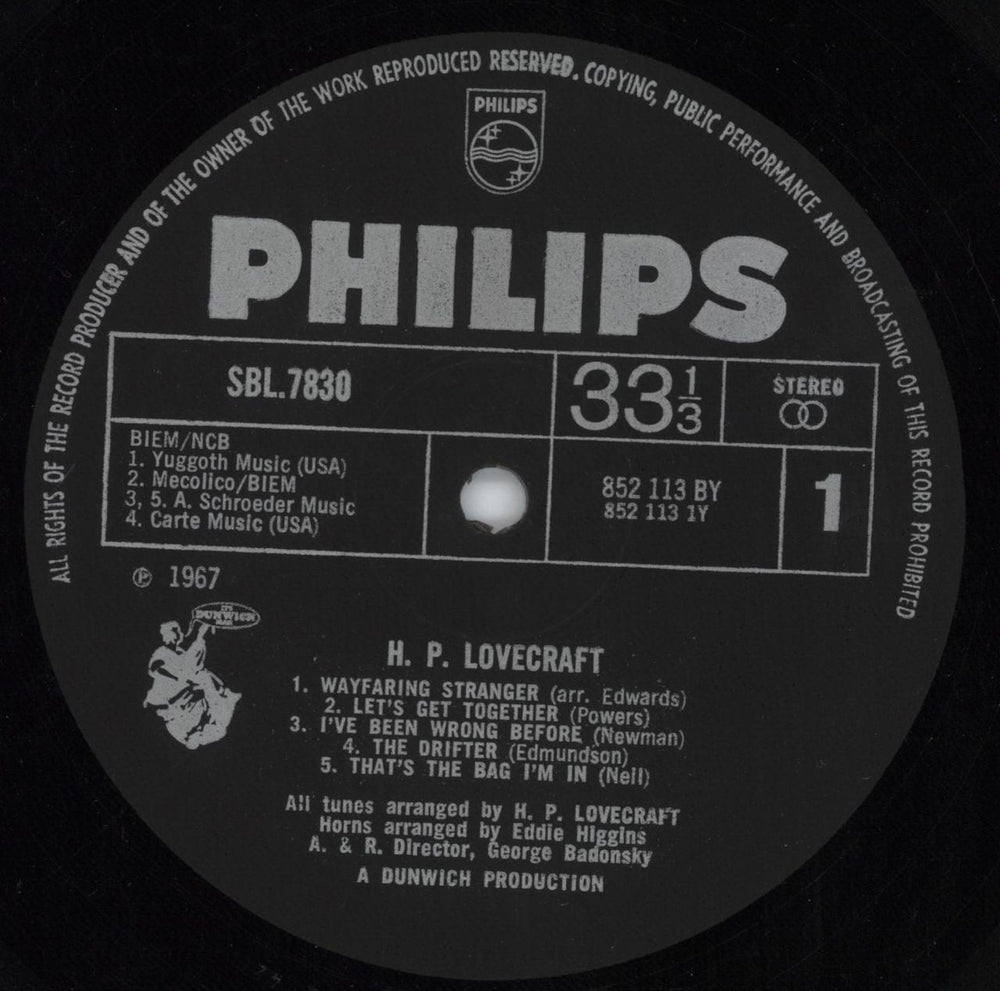 H.P. Lovecraft H.P. Lovecraft UK vinyl LP album (LP record) HPLLPHP815198