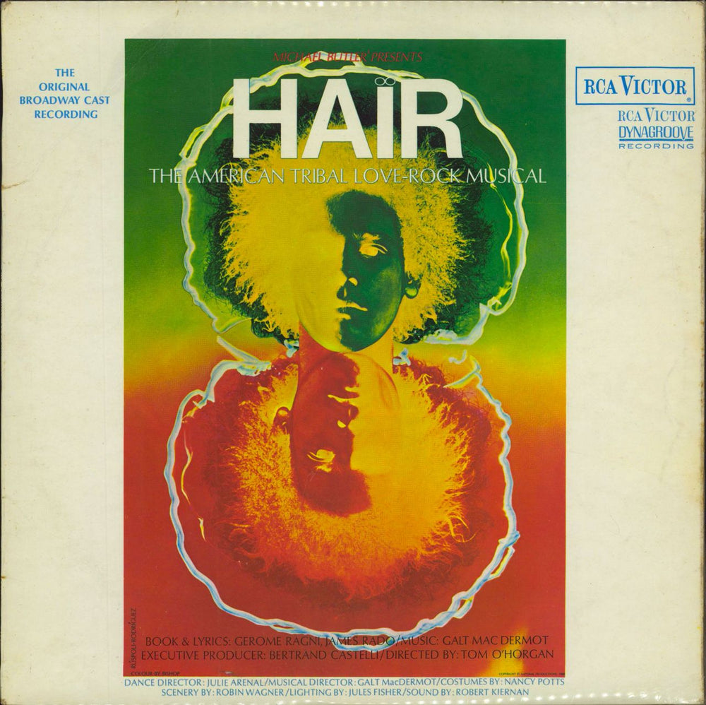 Hair (The Musical) Hair UK vinyl LP album (LP record) RD7959