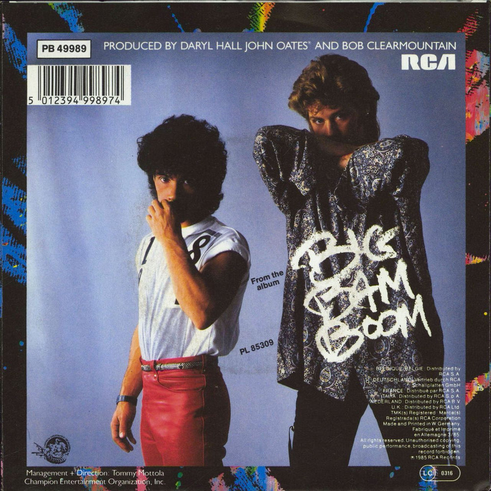 Hall & Oates Some Things Are Better Left Unsaid German 7" vinyl single (7 inch record / 45)