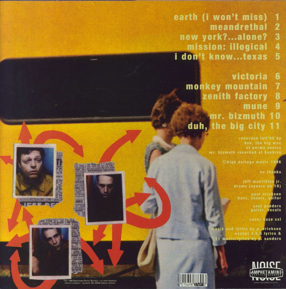 Hammerhead Duh, The Big City German vinyl LP album (LP record) 4015698376913