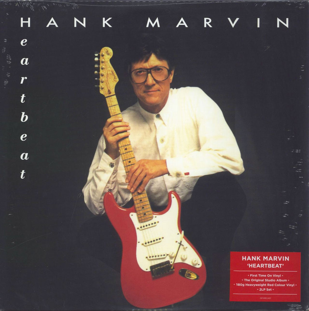 Hank Marvin Heartbeat - 180gm Red Vinyl UK 2-LP vinyl record set (Double LP Album) DEMREC457