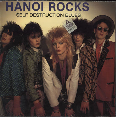 Hanoi Rocks Self Destruction Blues - Blue vinyl US vinyl LP album (LP record) GHS24264