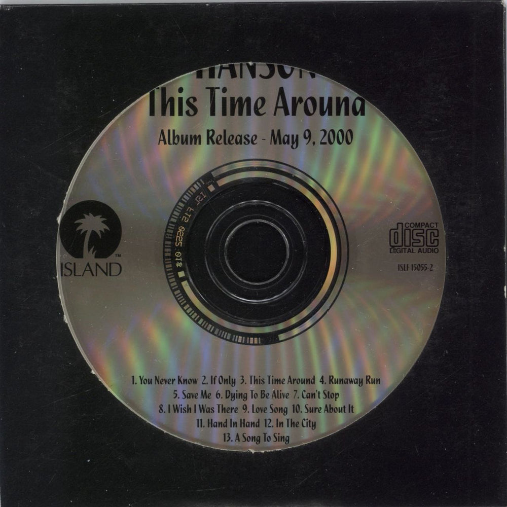 Hanson This Time Around US Promo CD album (CDLP) ISLF15055-2