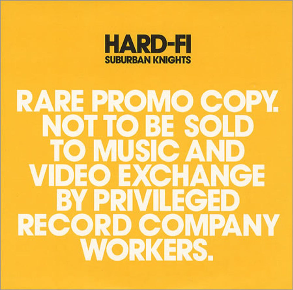Hard-Fi Suburban Knights UK Promo CD single (CD5 / 5") PR016424