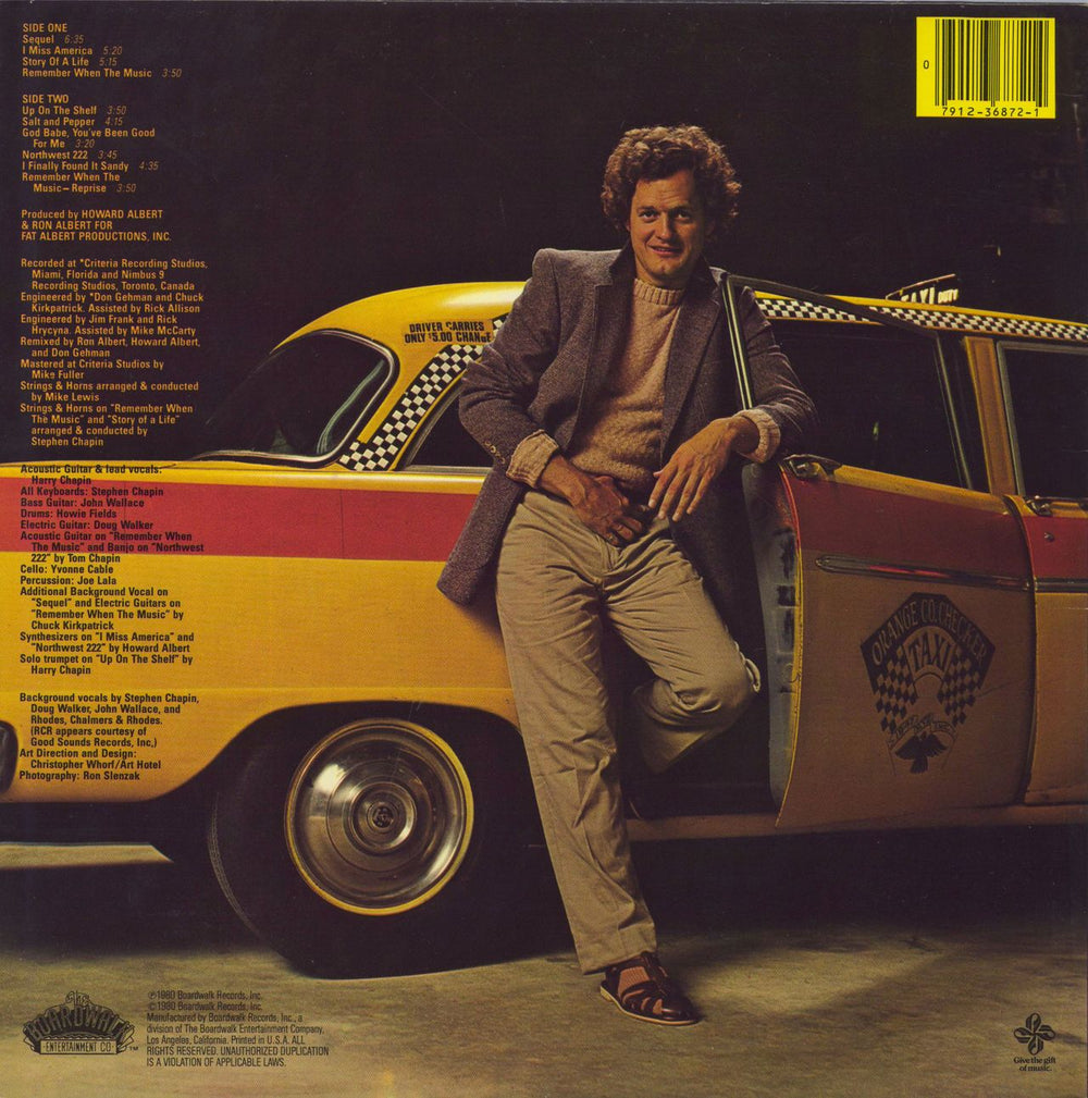 Harry Chapin Sequel US vinyl LP album (LP record)