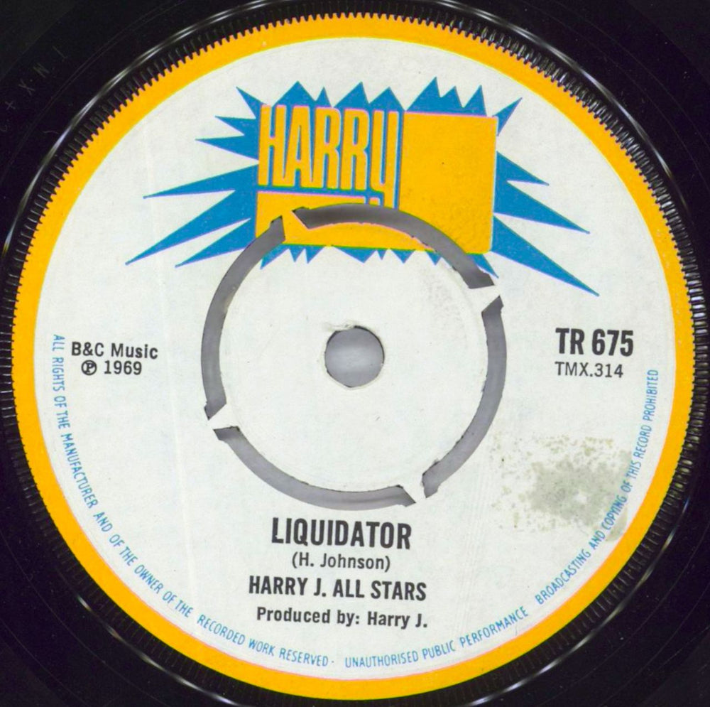 Harry J. All Stars Liquidator - 4Pr UK 7" vinyl single (7 inch record / 45) TR675