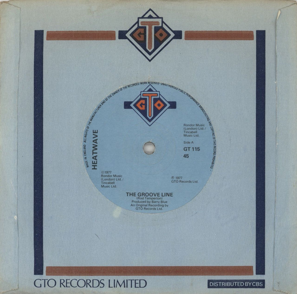 Heatwave The Groove Line - Solid UK 7" vinyl single (7 inch record / 45) GT115