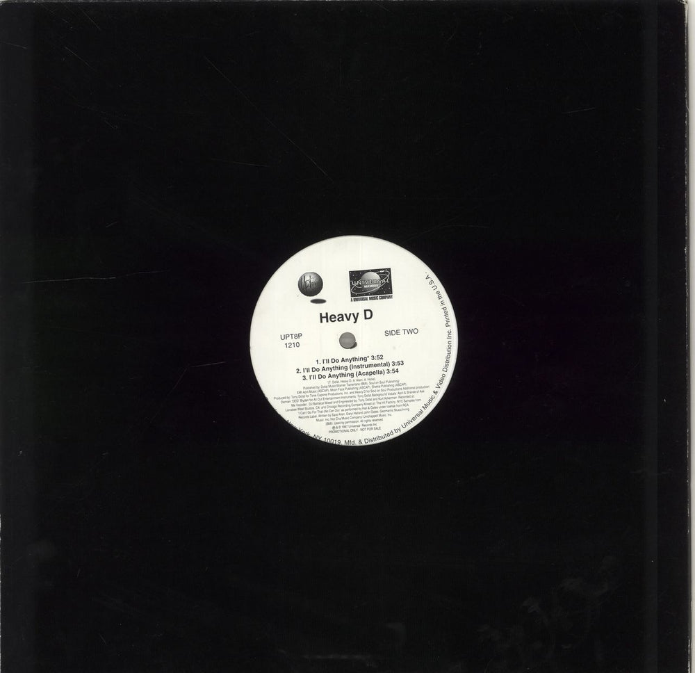 Heavy D I'll Do Anything UK Promo 12" vinyl single (12 inch record / Maxi-single)