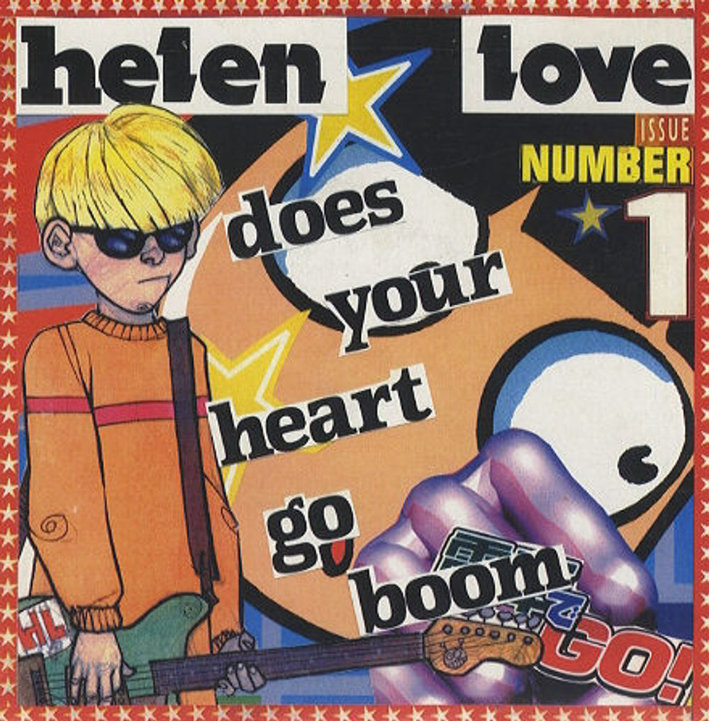 Helen Love Does Your Heart Go Boom - Red UK 7" vinyl single (7 inch record / 45) CHE72