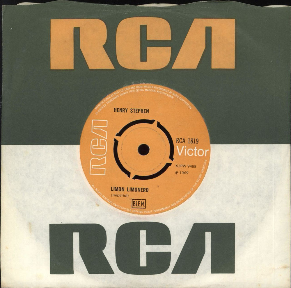 Henry Stephen Limon Limonero UK 7" vinyl single (7 inch record / 45) RCA1819